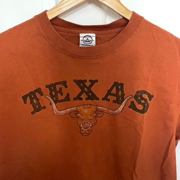 Texas Vintage T-Shirt in Burnt Orange Color Size S - Picture 3 of 4